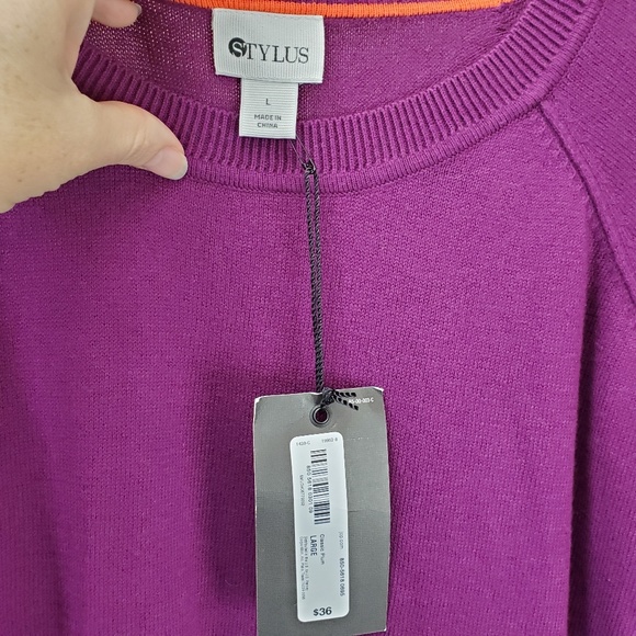 Stylus Purple Lightweight Sweater  L‎ - Picture 3 of 4